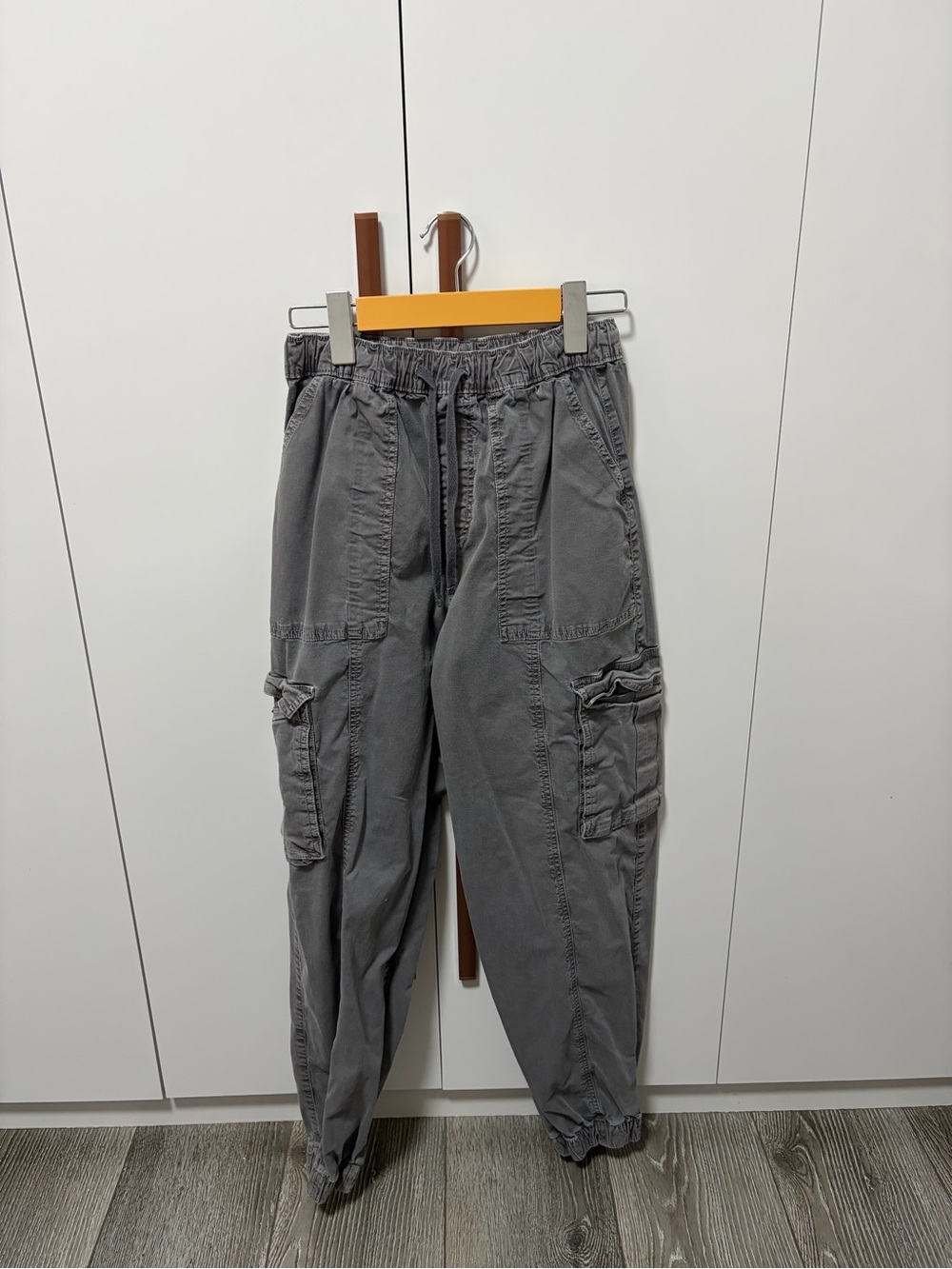 Garage Men's Gray Cargo Joggers with Utility Pockets